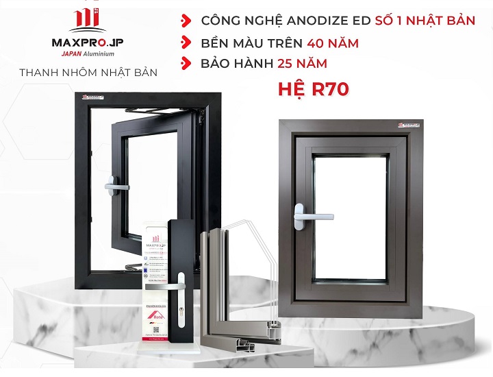 Cửa nhôm Maxpro Hệ R70